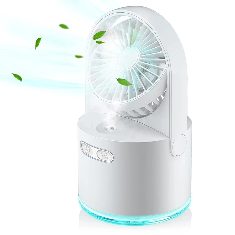 

Table Misting Fan, USB Rechargeable Personal Cooling Mister Fan