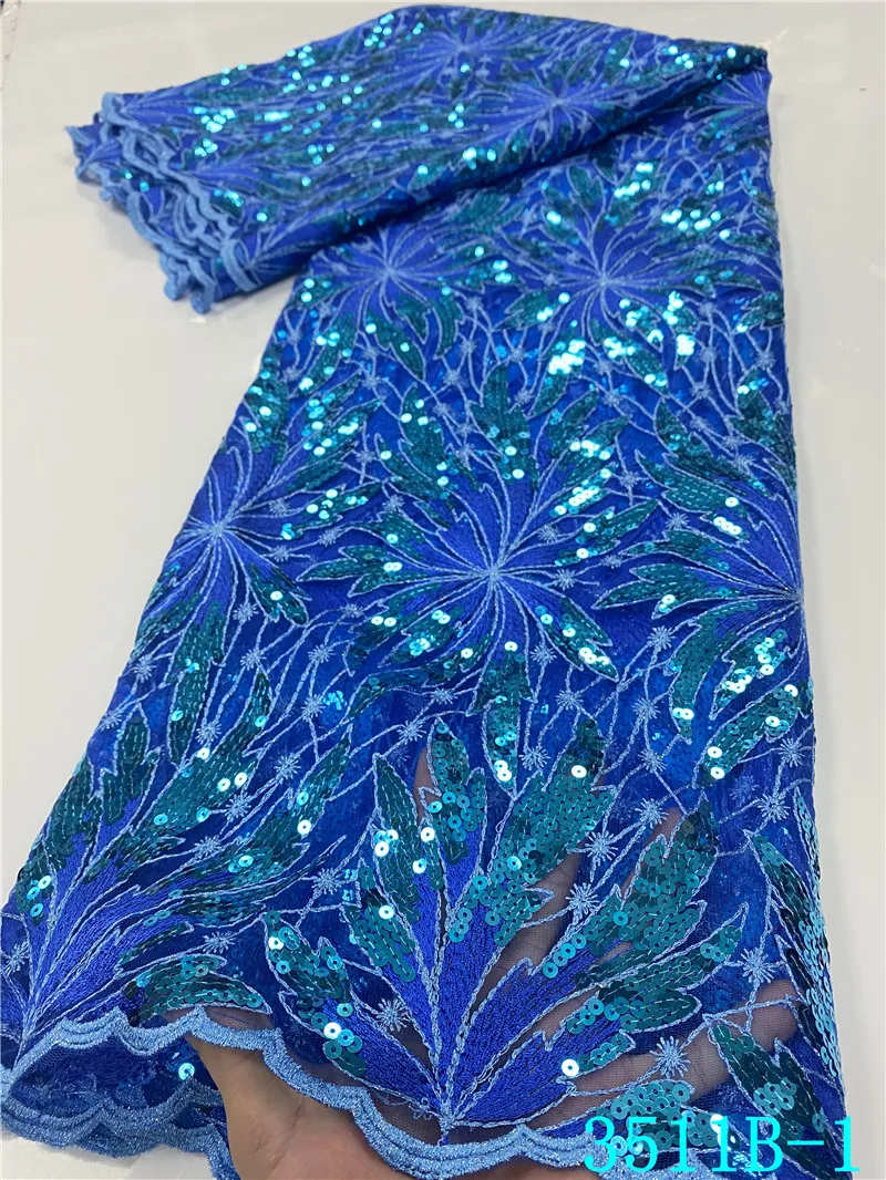 Нигерийская сетчатая Тюлевая кружевная ткань NIAI лидер продаж с блестками