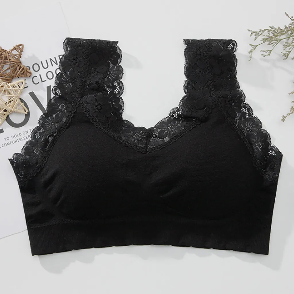 

#42 Women Soild Color Wireless Bra Top Vest Breathable Chest Pad Wearing Sports Underwear Bralette Top