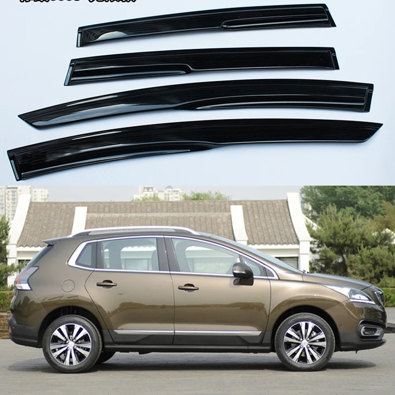 

Tommia 4 шт оконный козырек защита от ветра и дождя Защитная крышка для Peugeot 3008 2012-2017