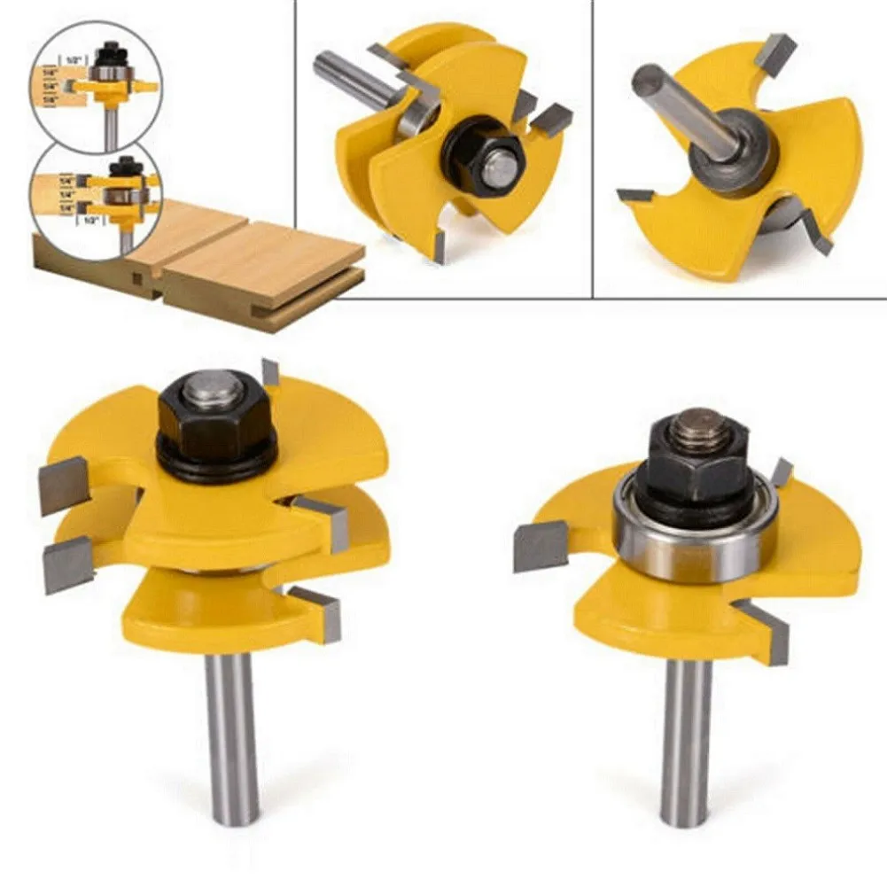 

Wood Milling Router Bit Tongue And Groove Tool 6mm Shank Carbide Steel
