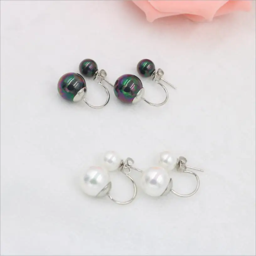 Новинка 1015 + раковина жемчуг серьги-гвоздики темперамент корейские ювелирные