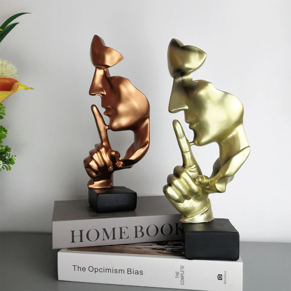 

Nordic Style Silent Abstract Face Statue Resin Ornaments Living Room Classroom Corridor Office Home Decoration Resin Crafts Gift