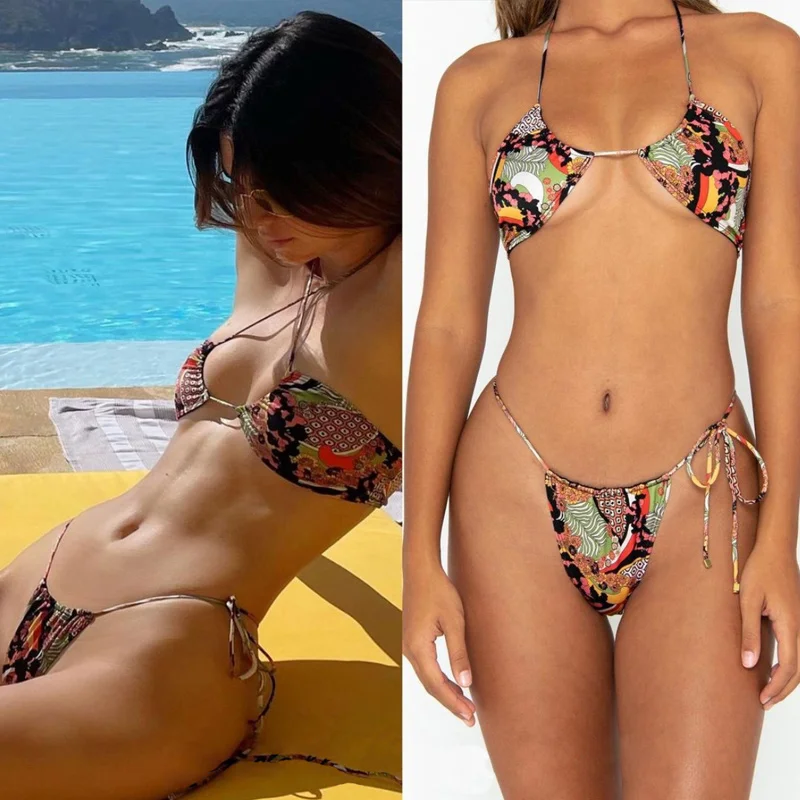 

Folds Bikini 2021 Swimsuit Push Up Bikini Set Bathing Suit Women Swimwear Solid Color Bikinis Sexy Beachwear Swimsuits
