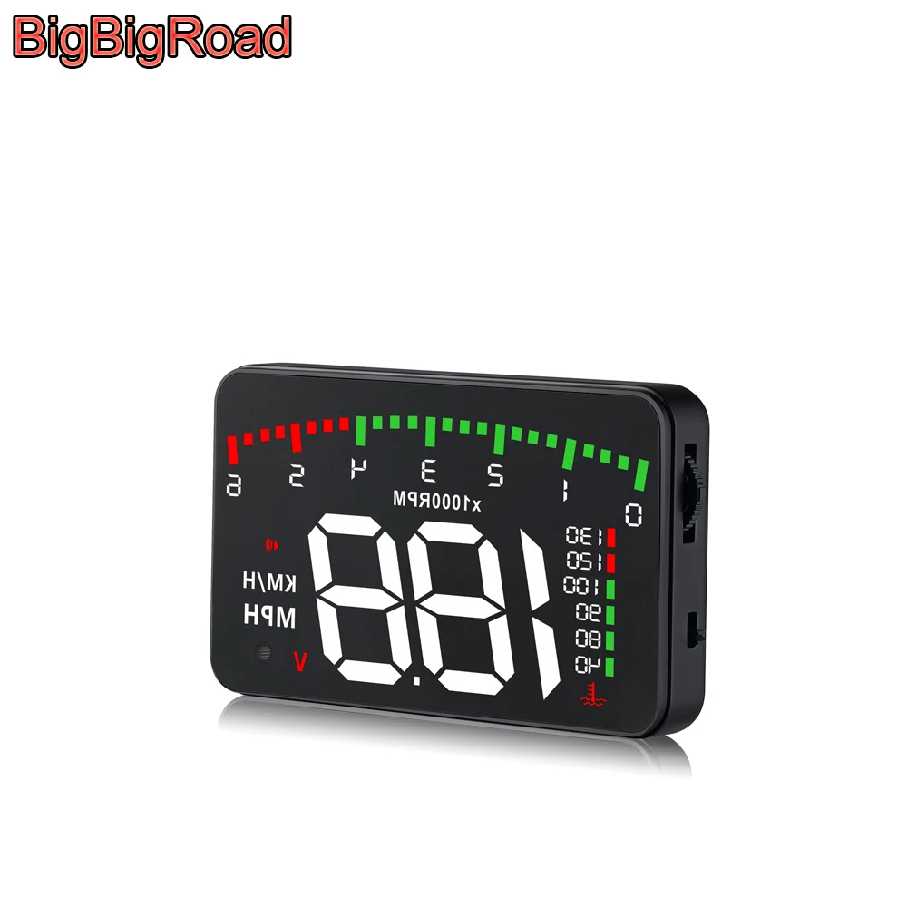 

BigBigRoad Car Hud Display Overspeed Warning Windshield Projector For Toyota Crown Corolla Prado Avalon IZOA Corolla EX Prius