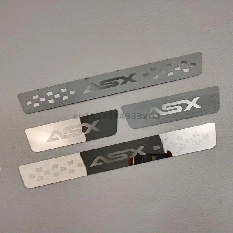 

Высококачественная Накладка на порог из нержавеющей стали для Mitsubishi ASX 2013-2019 4 шт./компл. аксессуары для стайлинга автомобиля