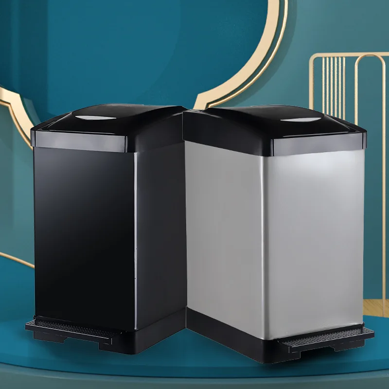 

Kitchen Waste Bin Basket Square Craft Recycling Waste Bin Furniture Stainless Steel Cubo Basura Household Merchandises BL50LJT