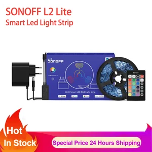 Умная Светодиодная лента SONOFF L2 Lite, Bluetooth, Wi-Fi, с регулируемой яркостью, световой контроллер, работает с Alexa Google