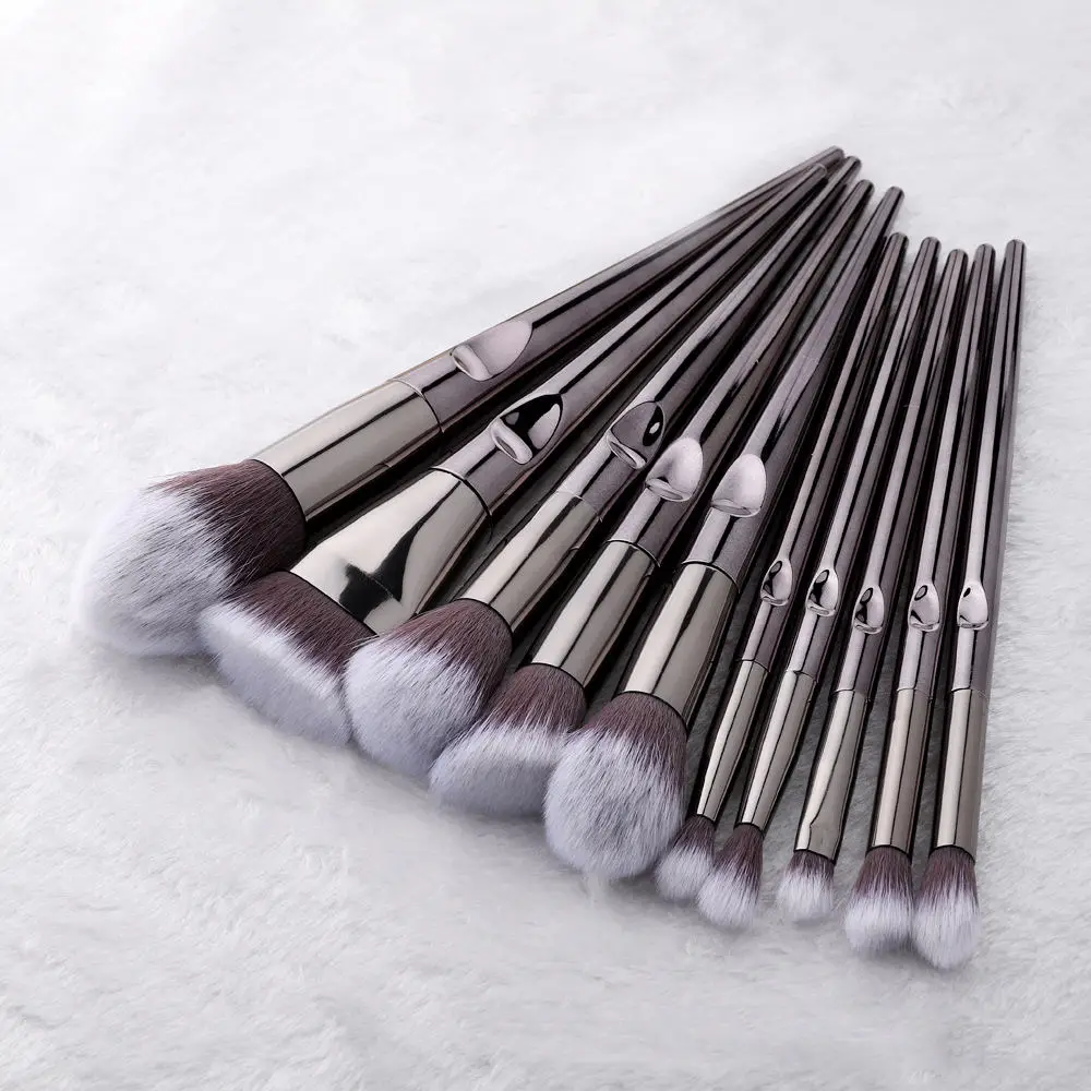 10 шт./компл. набор кистей для макияжа из розового золота профессиональная основа