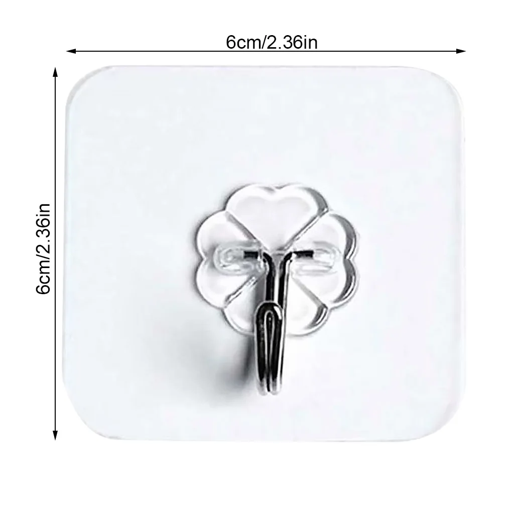 

5/10/20pcs Strong Transparent Suction Cup Sucker Wall Hooks Hangers For Kitchen Bathroom Stainless Steel Vacuum Sucker 6cm*6cm