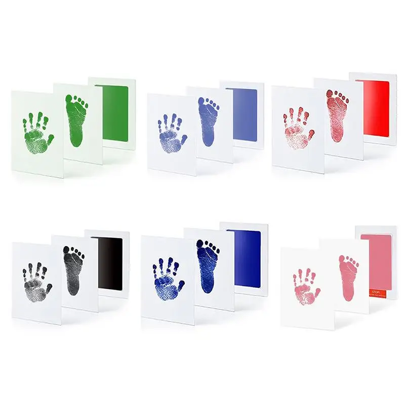

Creative Photo Frames Baby Hand Foot Ink Print Pads Disposable Wash Ink Baby Infant Footprint Calligraphy Mud Makers Souvenirs