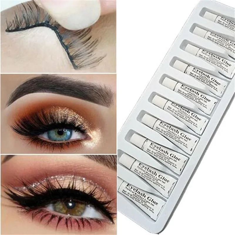 10 шт./компл. профессиональный клей для ресниц Сильный прозрачный/Темный
