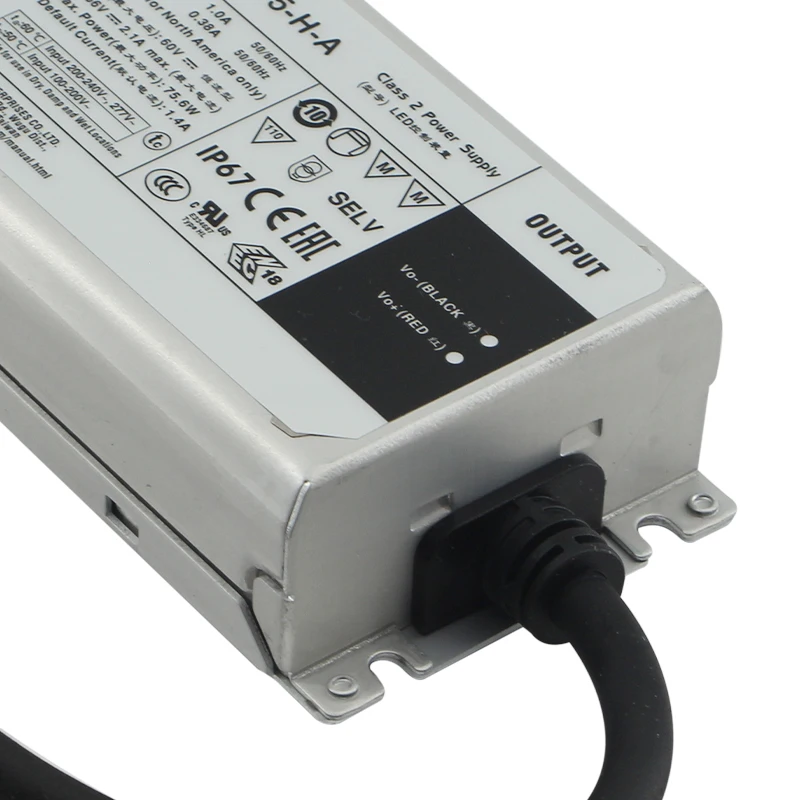 Бренд MEAN WELL представляет XLG-75-H-A 75 Вт 27-56в 1400mA постоянного Мощность режим светодиодный драйвер светодиодный Питание регулируемый