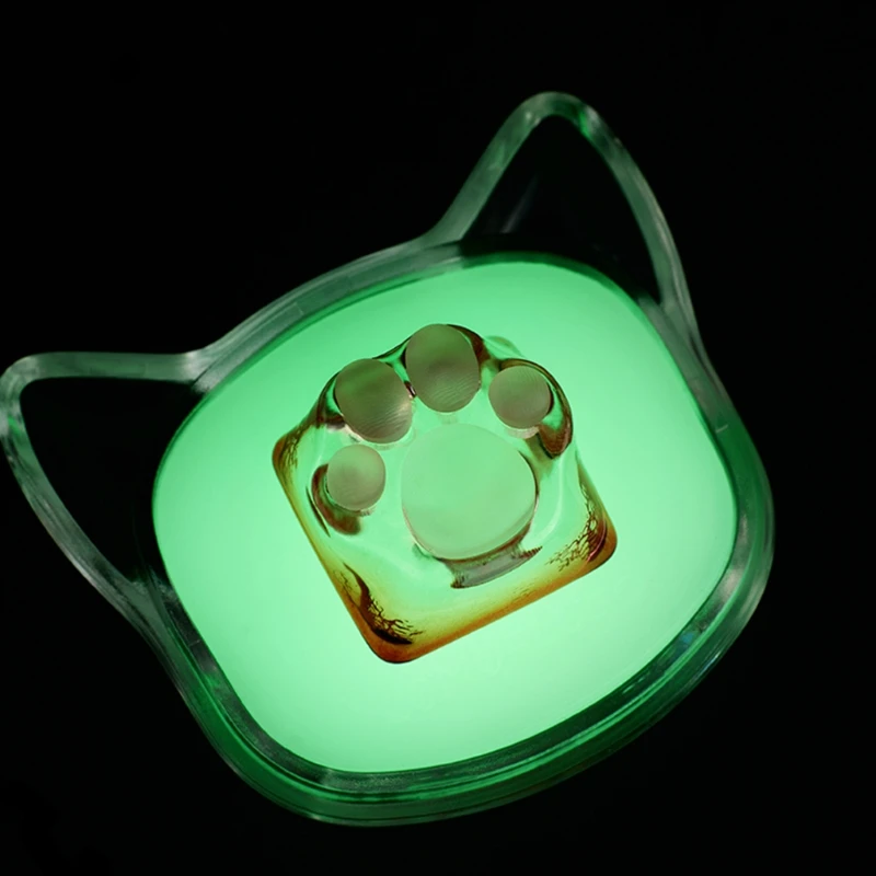 

ZOMOPLUS 3D PRINTED RESIN & SILICONE TRANSPARENT KITTY PAW ARTISAN KEYCAP MECHANICAL KEYBOARD KEYCAP
