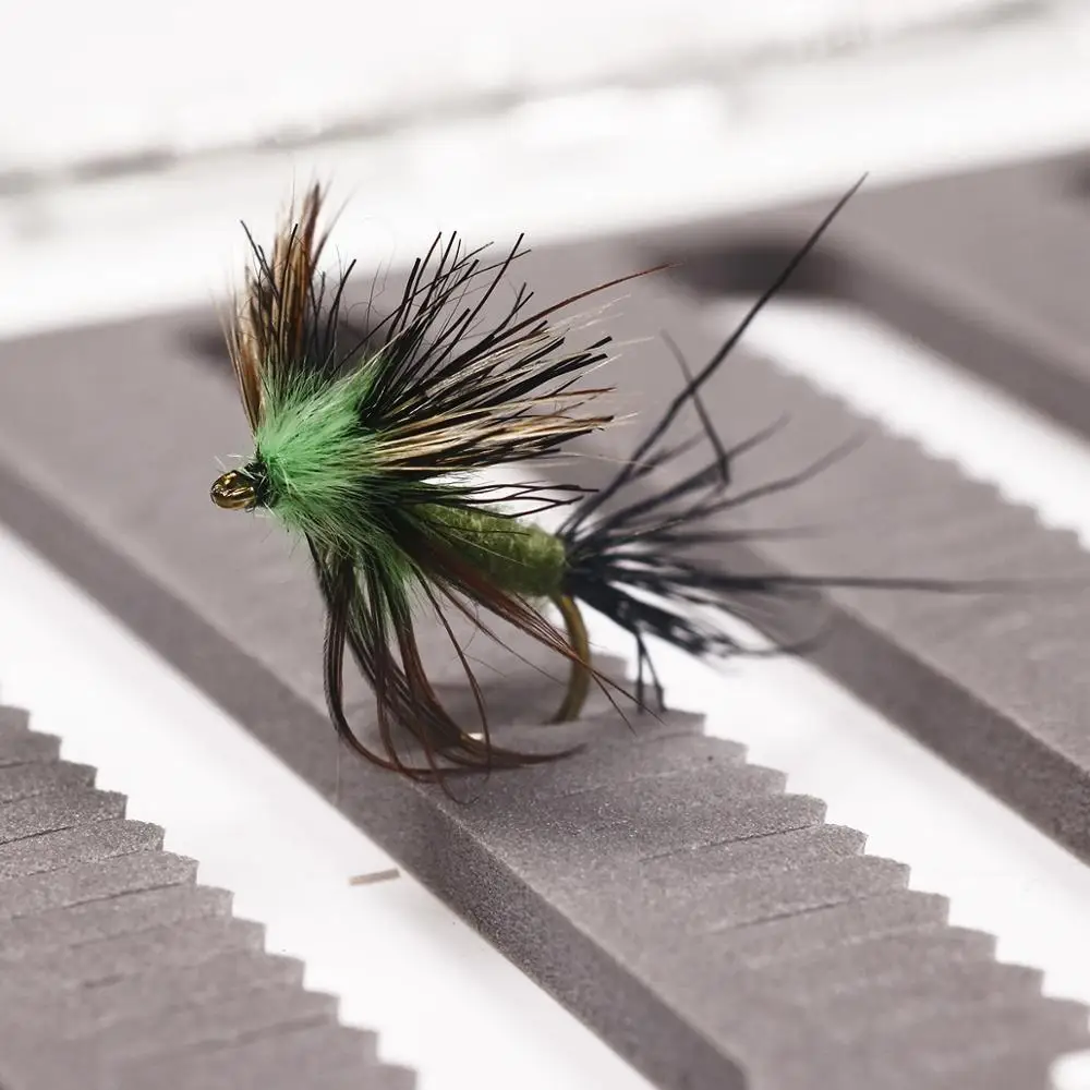 Bimoo 6 шт. #10 Green Drake Spinner Fly Trout Fishing Mayfly сухие мухи | Спорт и развлечения