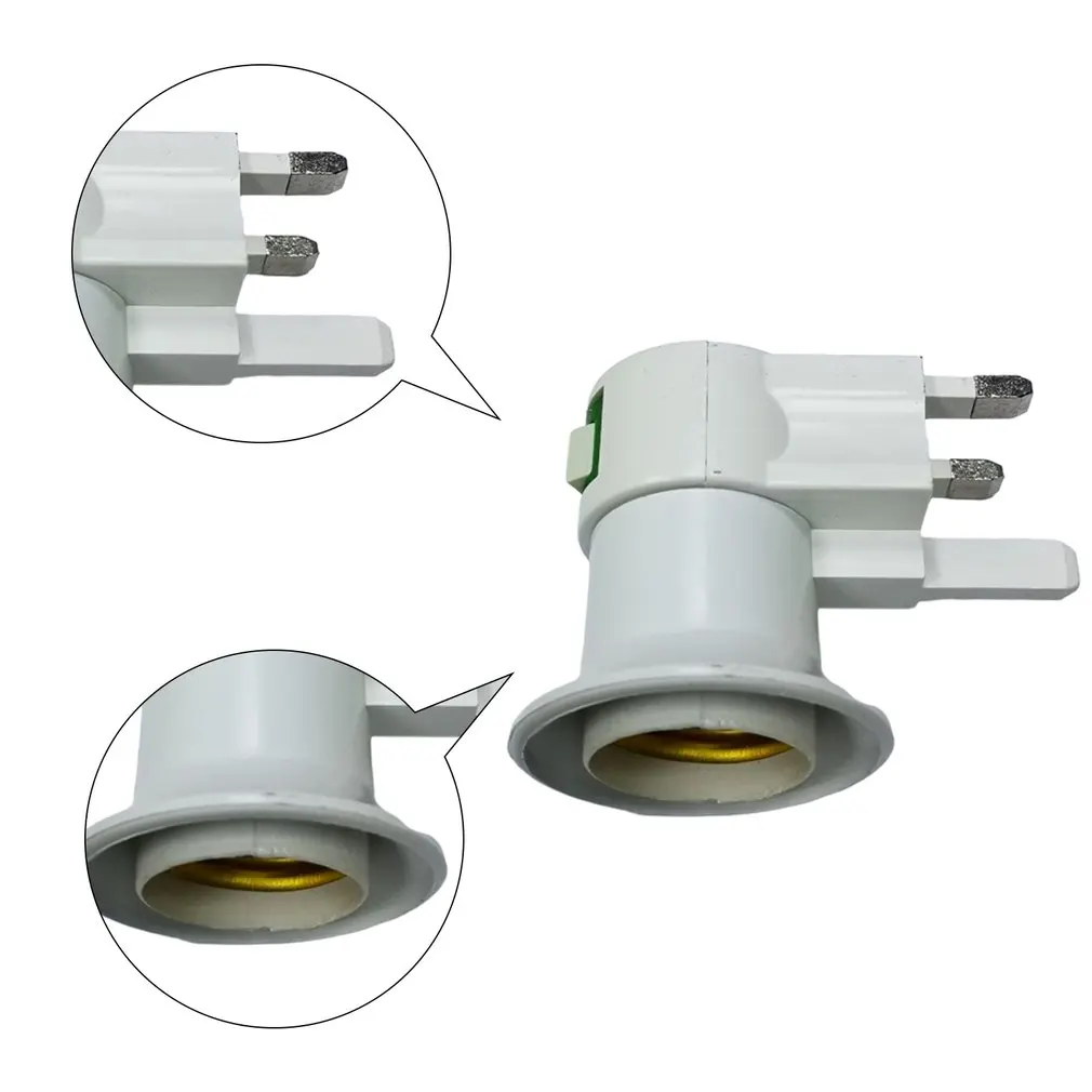 

Conversion Lamp Holder Wall Plug-in Lamp Holder With Switch Screw Durable Material Aluminum Alloy Lamp Holder