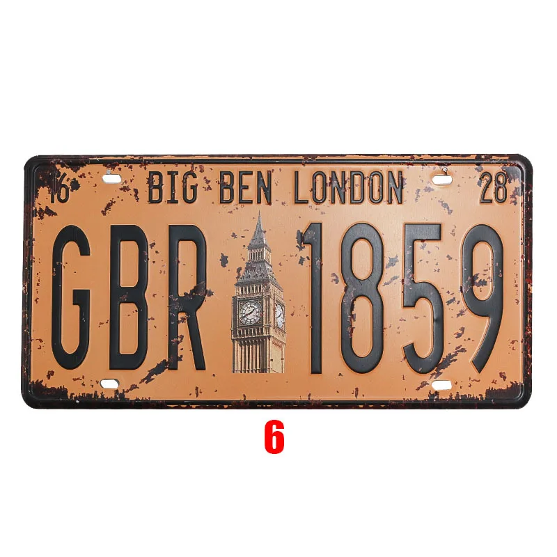 Продвижение товара 15*30 см автомобильный номерной знак металлическая табличка