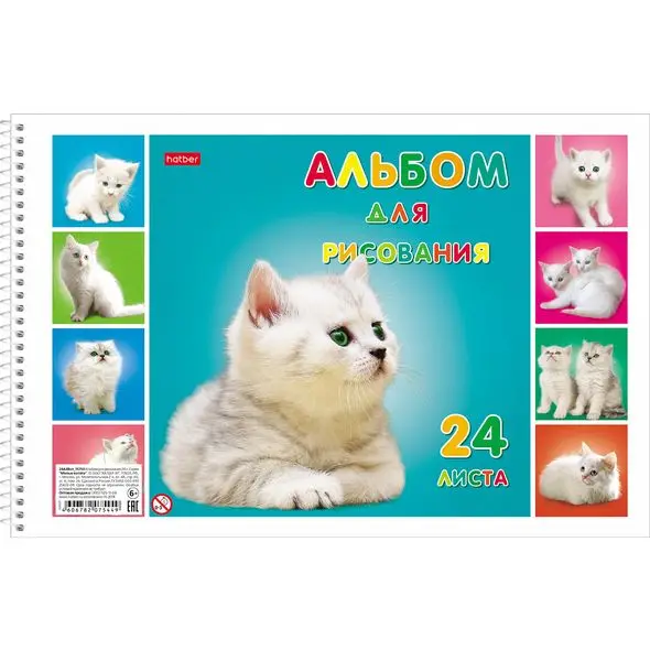 Набор альбомов для рисования Hatber &quotМилые Котята&quot 24 л. х 5 шт. А4 спираль