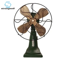 strongwell european retro simulation electric fan model resin crafts fan props window decorations home decor birthday gift