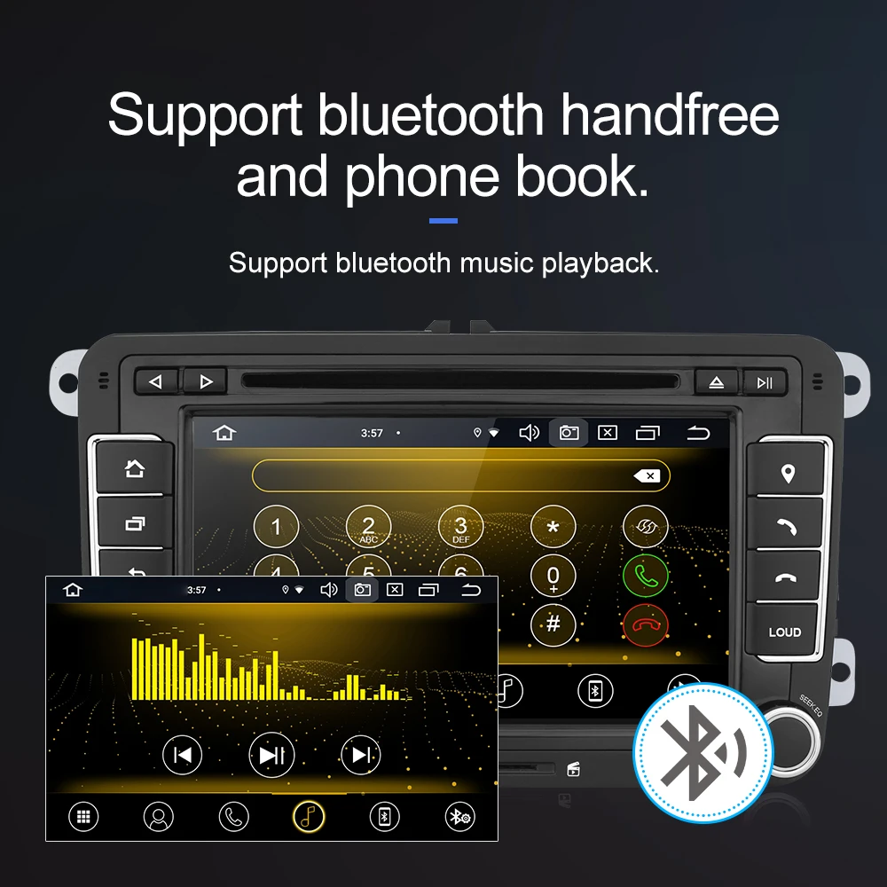 Автомобильный мультимедийный плеер Isudar Android GPS 2 Din Авторадио для Seat/
