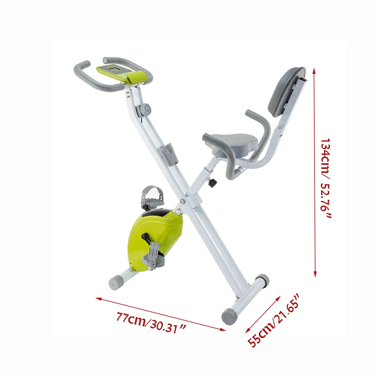 

120KG Folding Exercise Bike Stationary Upright Bicycle Indoor Cycling Bike Cardio Workout Fitness Equipment LED Display Trainer