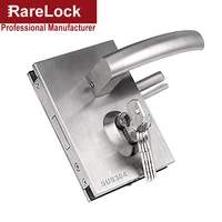 SUS304 Glass  Door Lock for Office Bathroom Balcony Women Dress Store Home Security Hardware DIY Rarelock MMS487 i