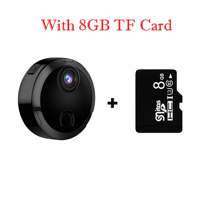 WiFi мини камера для тела микро камера gizli Espion маленькая камера ночного видения HD 1080P видео Голосовая мини-камера - Цвет: With 8G TF Card