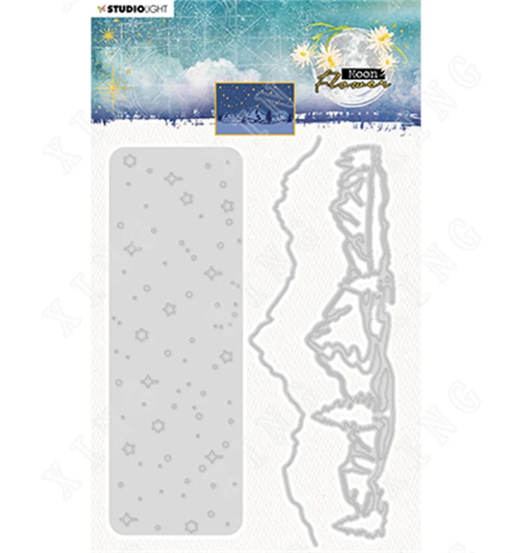 

Diy Scrapbooking Diary Stickers Decoration Stencil Moon Flower Collection North Pole Scenery Arrival New Metal Cutting Dies Mold