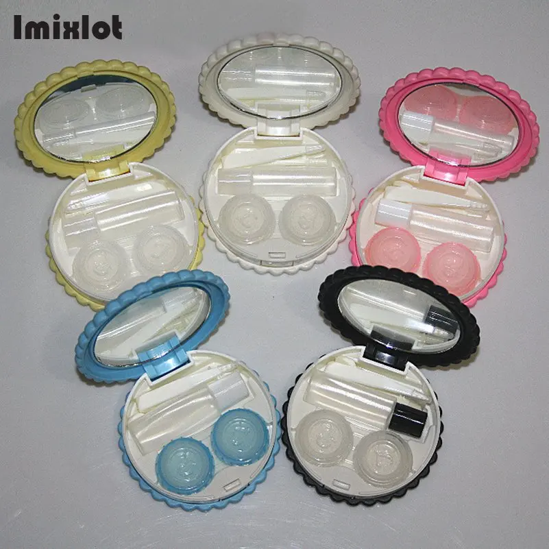 Милые печенье Форма контактные линзы чехол Прекрасный Мини очки Аксессуары для