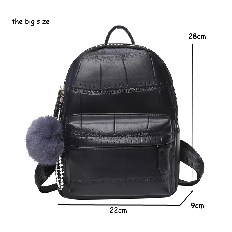 

Small Schoolbag Women's Backpack 2021 Luxury Brand Designed Solid Stone Female Rucksack Back Shoulder Bag Mochila Bags Wholesale