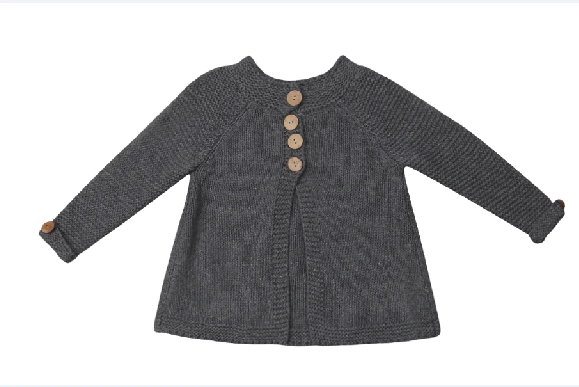 

1-8Y Autumn Winter Toddler Kids Baby Girl Long Sleeve Cable Knit Sweater Cardigan Jacket Coat Outwear