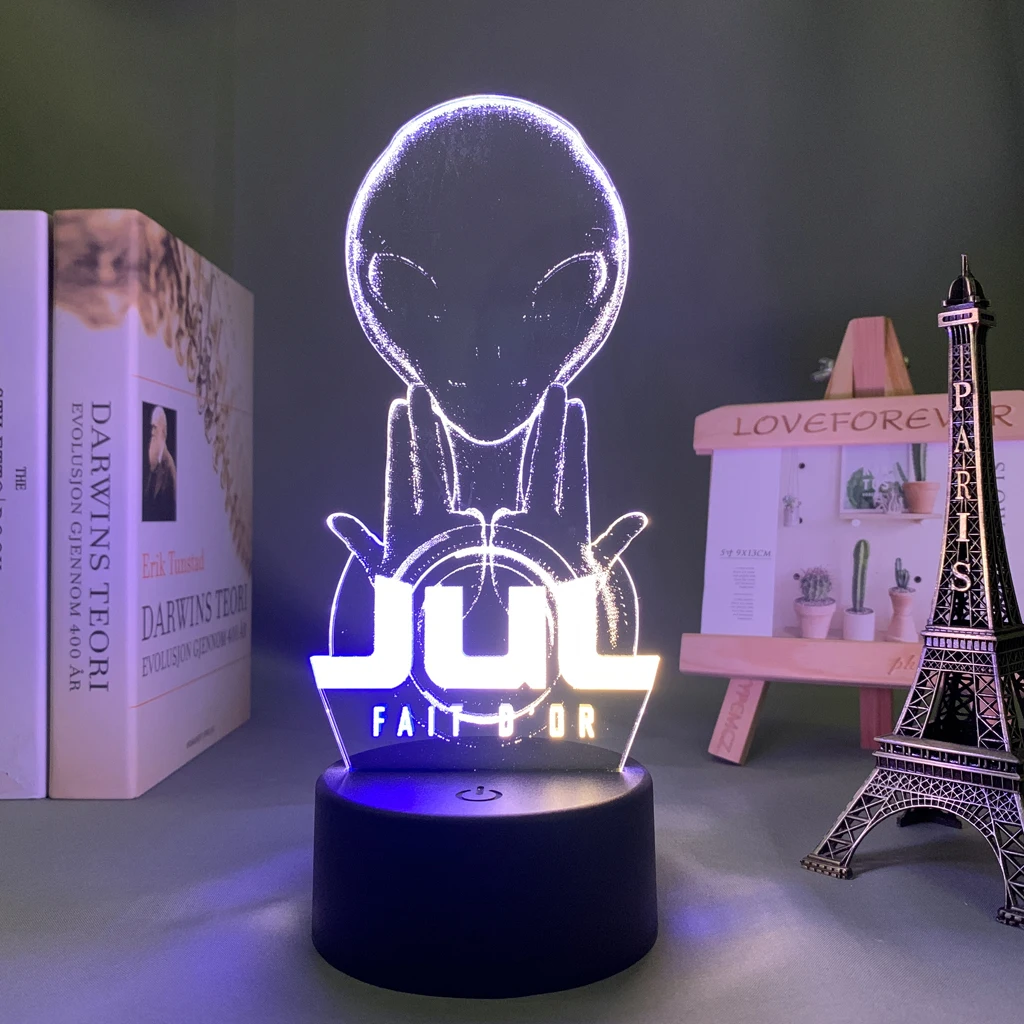 Цветная аниме двухцветная лампа Жюльен Мари для детской спальни Декор подарок на