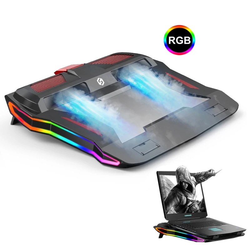 Игровой кулер для ноутбука светодиодный RGB светильник Регулируемая подставка
