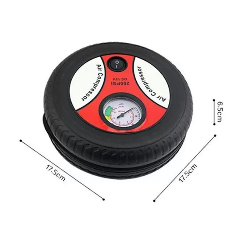 Автомобильный воздушный компрессор портативный с низким уровнем шума 12 В 260PSI для