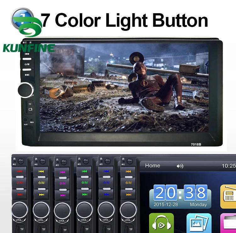 Автомагнитола с сенсорным экраном 7 дюймов MP5 плеер поддержкой Bluetooth FM/USB/AUX