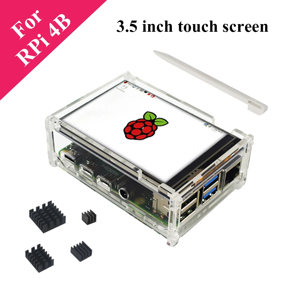 Raspberry Pi 4 сенсорный экран 3 5 дюйма TFT LCD 480*320 дисплей с акриловым чехлом алюминиевый