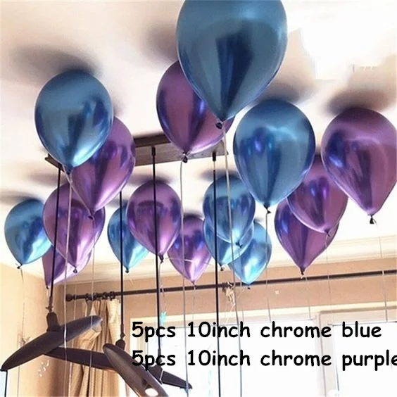 10pcs as the picture 10 шт. металлические светящиеся синие воздушные шары темно-синие латексные воздушные шары на день рождения, свадьбу, вечеринку, декор на День святого Валентина, надувные воздушные шары - Цвет: 10pcs as the picture