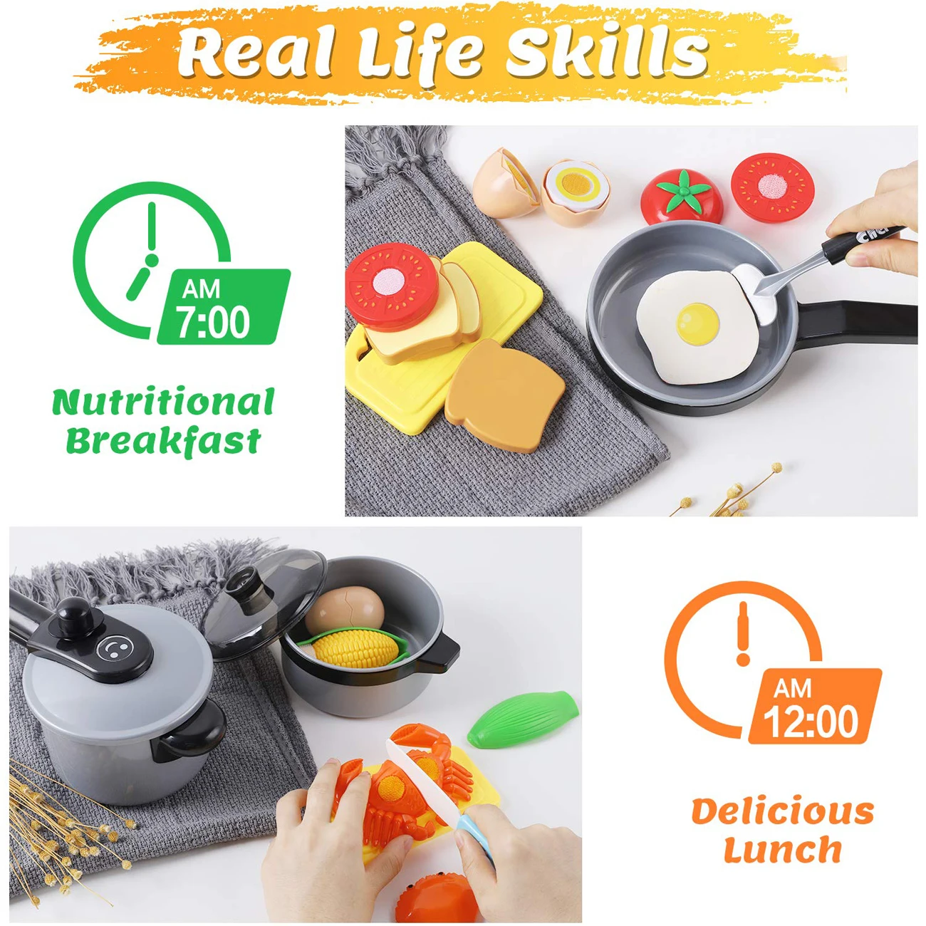 

Cook Pretend Play Household Appliances Kitchen Children's Toys Set Kettle Pressure Rice Cooker Induction Children Christmas Gift