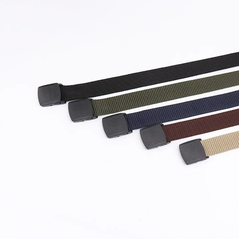 

Men's Genuine Luxury Business Leather Belt Nylon Fabric Military Outdoor Tactical Belt Army Style Male Belts