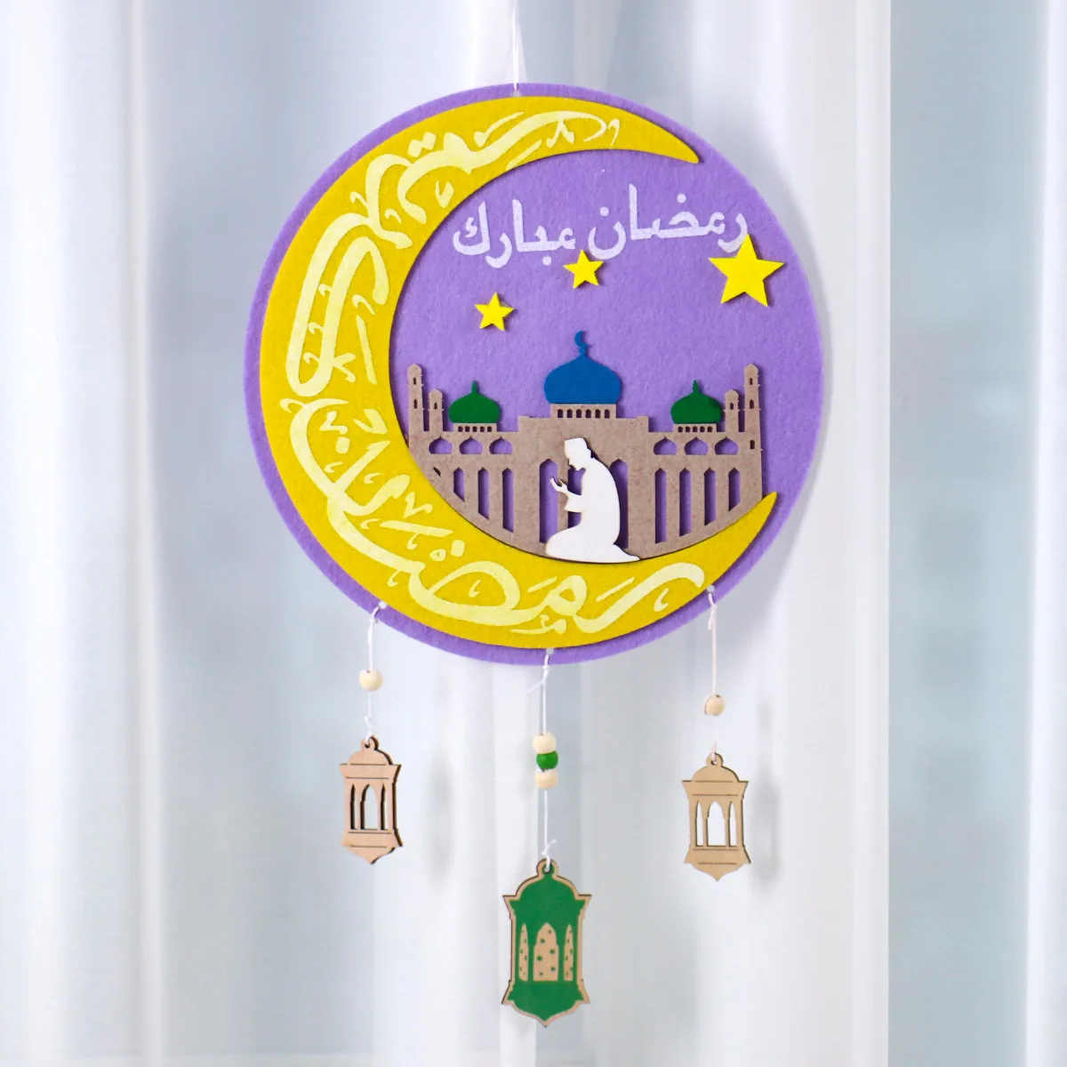 

Eid Mubarak Felt Hanging Pendent Ramadan Decoration For Home Islamic Muslim Party Decor Eid Al Adha Ramadan Kareem Wooden Favor