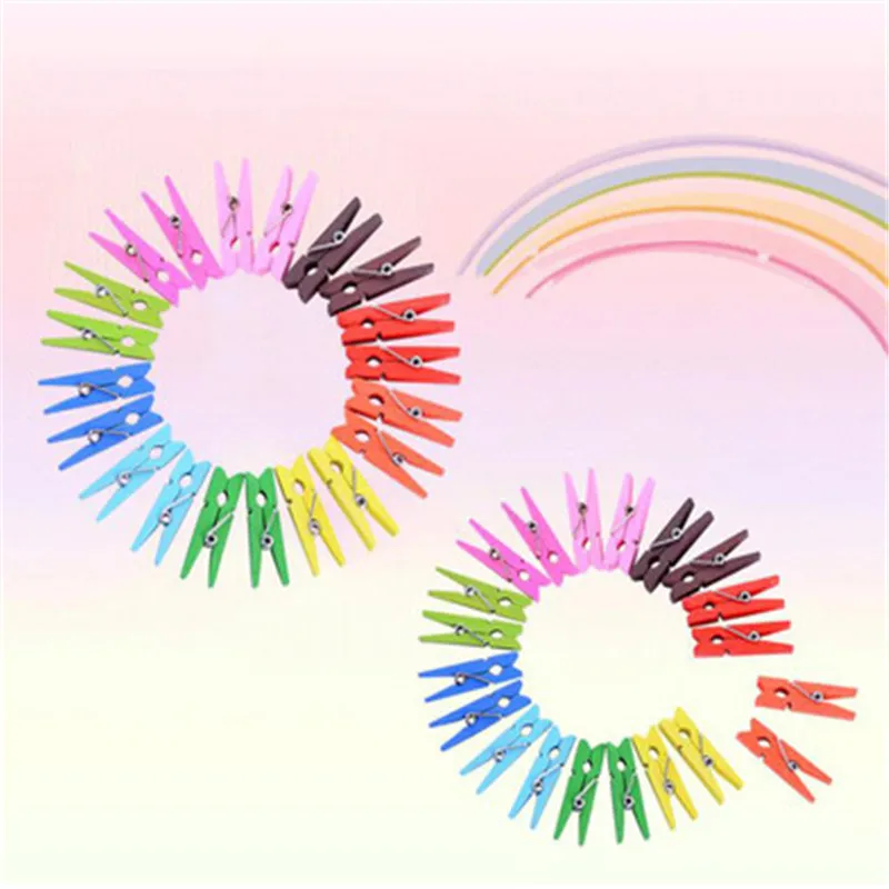 5 шт смешанные цвета Цвет мини деревянный колышек контактный прищепка для декора