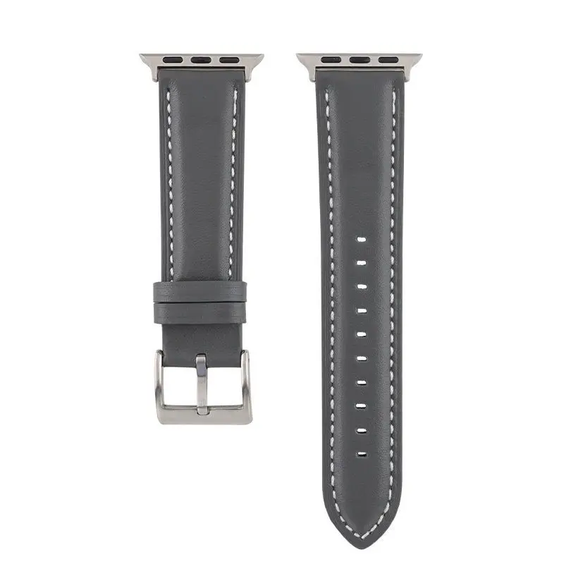 Ремешок кожаный для Apple Watch 7 6 5 SE 41 мм 45 браслет смарт-часов iWatch series 3 4 2 38 40/44 |