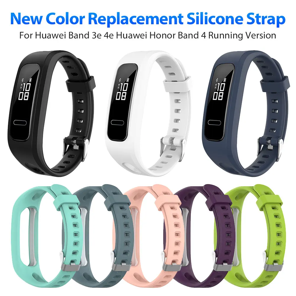 Силиконовые спортивные часы ремешок для Huawei Band 3e 4e Honor 4 бег версия Смарт-часы