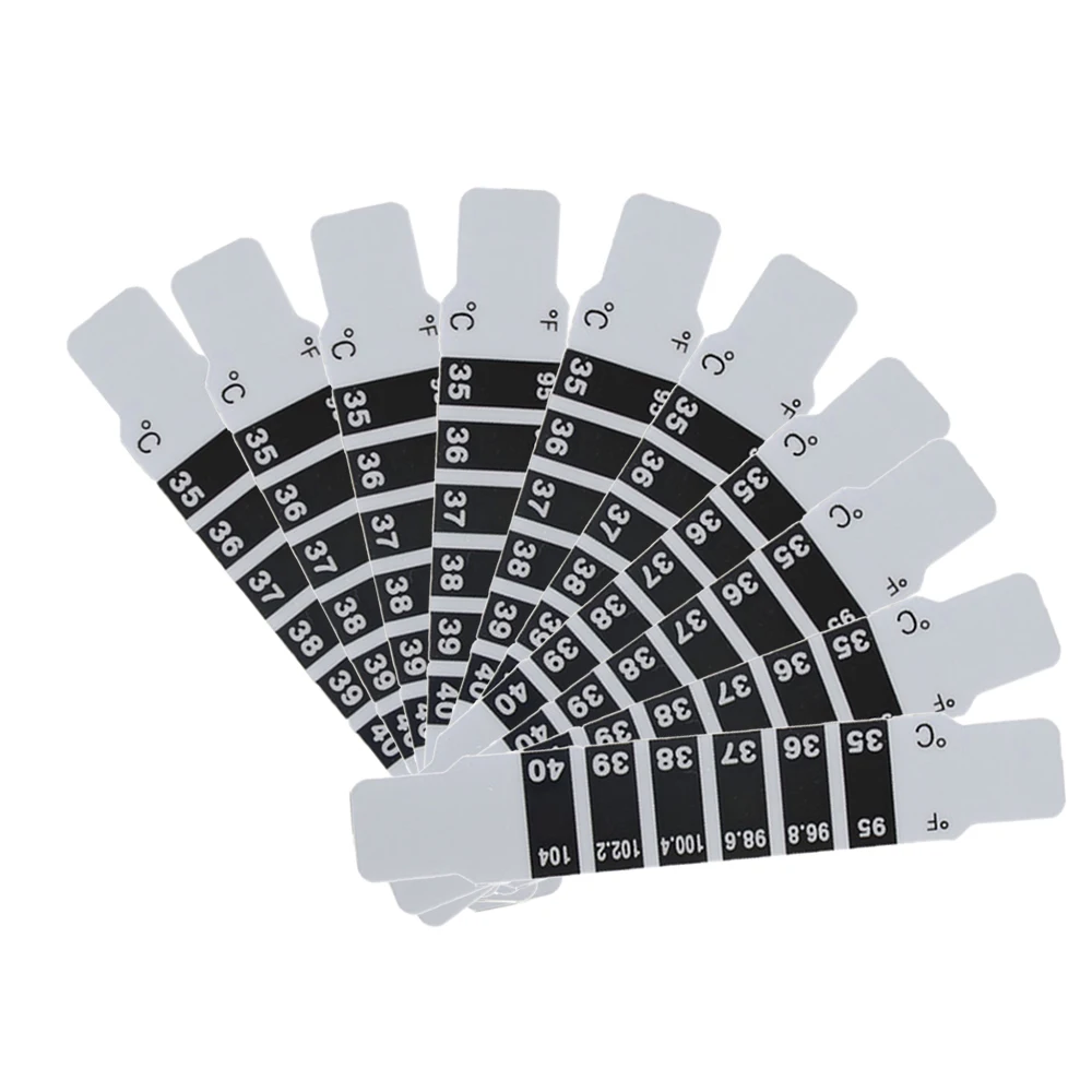 10 шт. наклейки на лоб с температурой бытовые новые детские проверяющие для