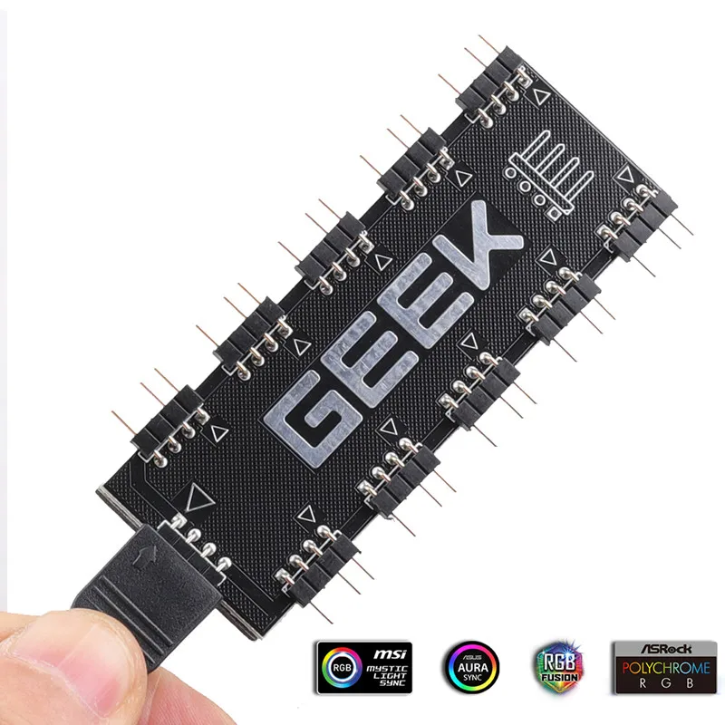 Материнская плата RGB hub 5V3 pin 12V4 1 минута 10 tap ASUS MSI Gigabyte AURA Shenguang синхронный