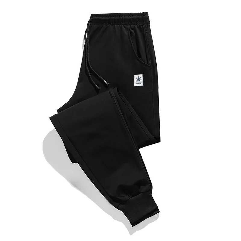 Штаны для бега и мужские хлопковые мягкие подходящие спортивные брюки с