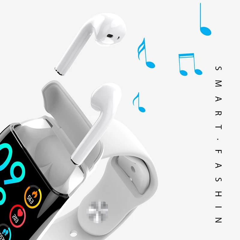 

G36 Smart Watch Bluetooth Earphone 2 in 1 Sport Smart Band With TWS Headset Heart Rate Blood Pressure Monitor for Android IOS