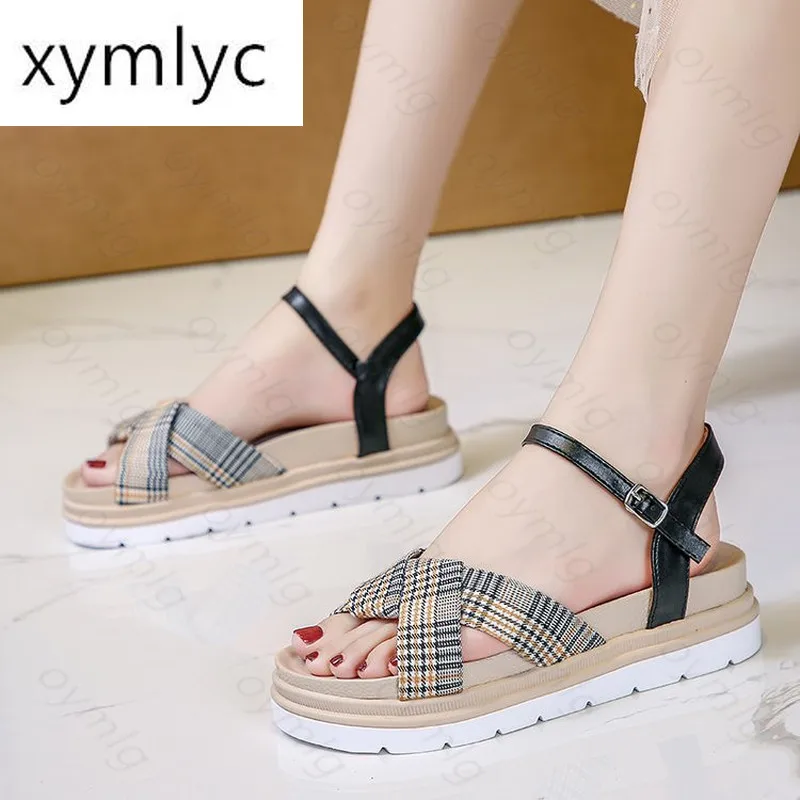 

Women Sandals Summer 2020 Female Shoes Woman Peep-toe Wedge Comfortable Sandals Slip-on Wedge Sandals Female Sandalias