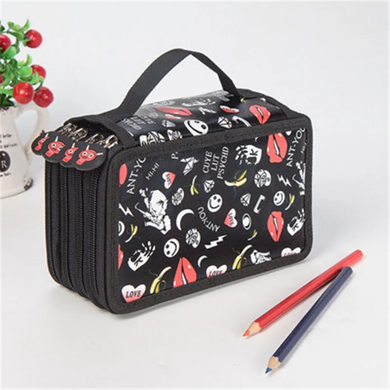 

72-color pencil case student large-capacity pencil bag art painting storage bag stationery box pen curtain