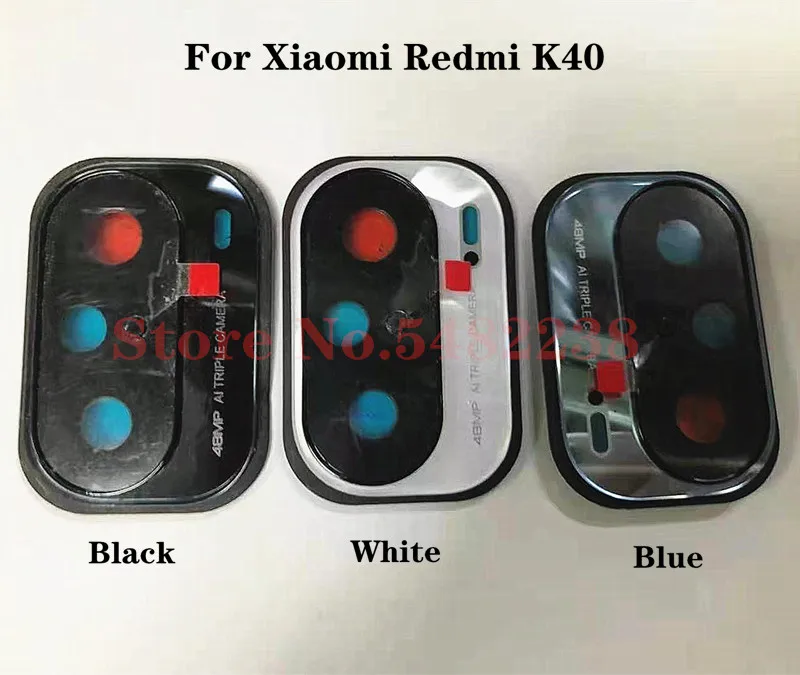 

100% Original Rear Back Camera Frame Glass Lens Cover For Xiaomi Redmi K40 Camera Ring Mobile phone lenses case replacement